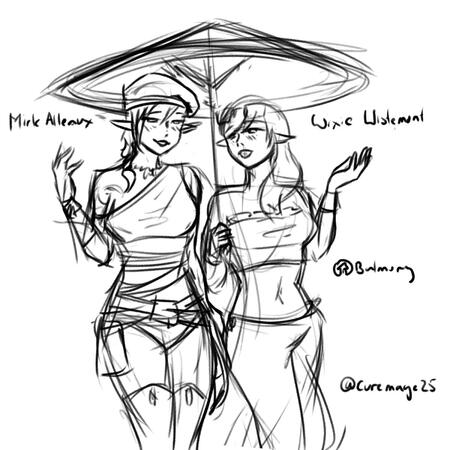 Wixie with Mirk by Curemage25